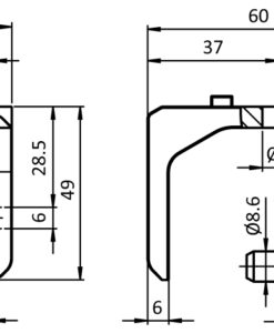 Alternative view of Supension Bracket CS (Set)