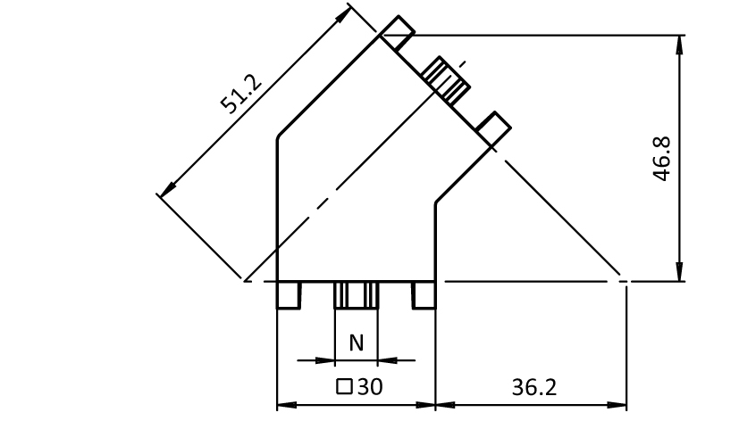 Angle Connector B 30. 45° - immagine 2