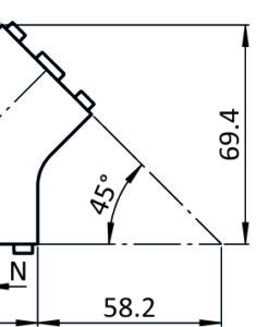 Alternative view of Angle Connector I 40. 45° (Set)