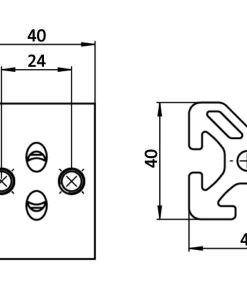 Alternative view of Angle Element T1 40. 45°