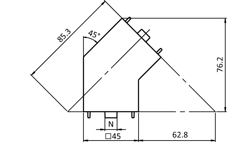 Angle Connector B 45. 45° - immagine 2