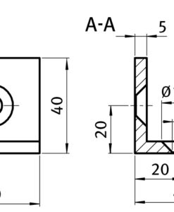 Alternative view of Steel Connection Angle 40