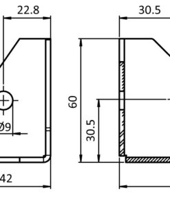 Alternative view of Steel Connection Angle 45 / 60