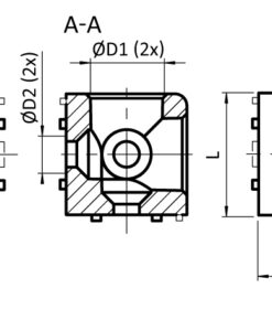 Alternative view of Cube Connector 40. 2D