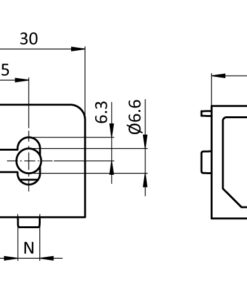 Alternative view of Clamp Profile Connector 30 (Set)