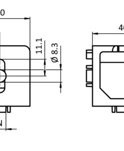 Alternative view of Clamp Profile Connector 40 (Set)