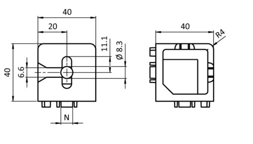 Clamp Profile Connector 40 (Set) - immagine 2