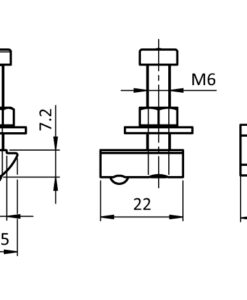 Alternative view of Mounting for Clamp Profile Connector 40 (Set)