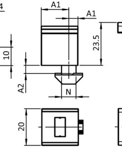 Alternative view of Fixation Block 25. Black