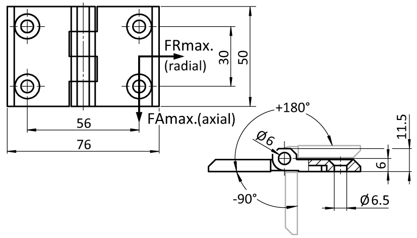 Metal Hinge 50 x 76 - immagine 2