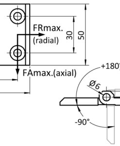 Alternative view of Stainless Steel Hinge 50 x 76