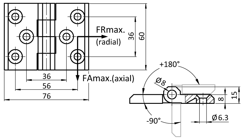 Metal Hinge 60 x 76 - immagine 2