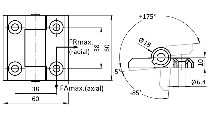 Metal Hinge with Positioning Function - immagine 2