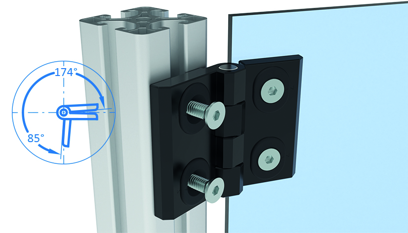 Metal Hinge 2D. only Adjustable Vertically - immagine 3
