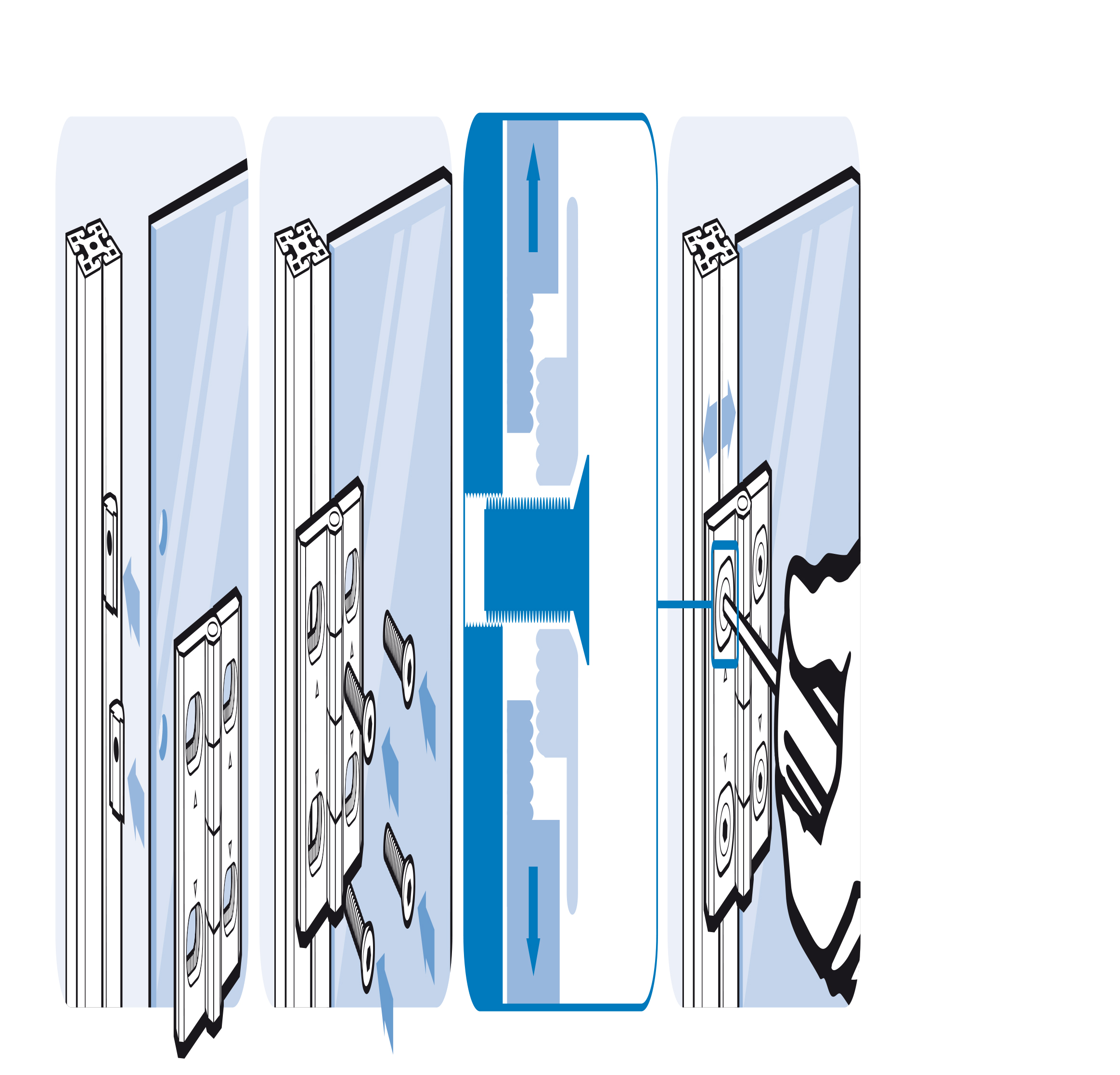 Metal Hinge 2D. only Adjustable Horizontally - immagine 4