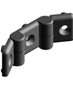 Plastic Hinge 32 x 100. Double. Black