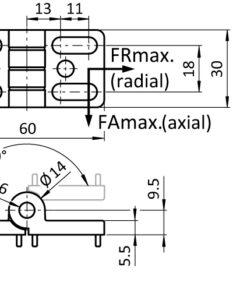 Alternative view of Zinc Die-Cast Hinge 30 EH