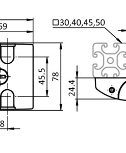 Alternative view of Slide Door Latch Compact