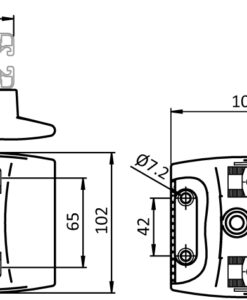 Alternative view of Magnetic Catch Handle COMPACT