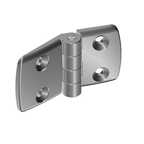 Aluminum Die-cast Combi Hinge 50. Non-detachable. Alu Color