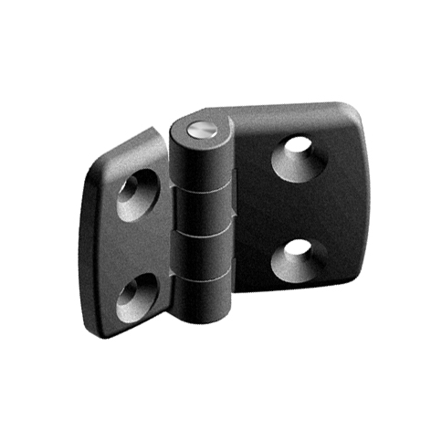 Plastic Combi Hinge 30. Non-detachable. Black