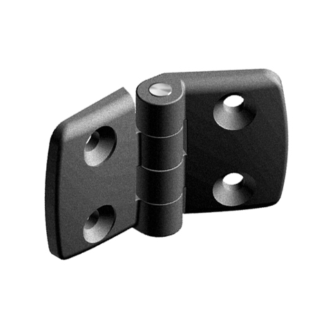 Plastic Combi Hinge 40. Non-detachable. Black