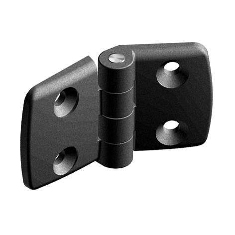 Plastic Combi Hinge 45. Non-detachable. Black