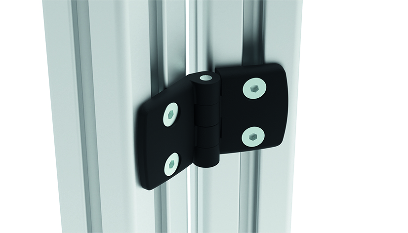 Plastic Combi Hinge 45. Non-detachable. Black - immagine 3