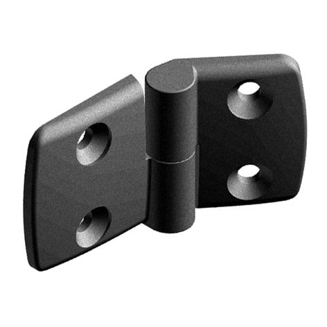 Plastic Combi Hinge 50. Detachable. Black