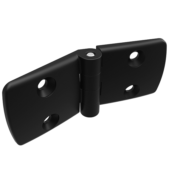 Plastic Combi Hinge 60. Non-detachable. Black