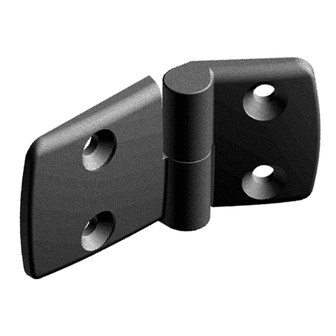 Plastic Combi Hinge 60. Detachable. Black