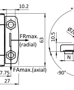Alternative view of System Hinge 30 with Adjustable Friction