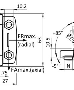 Alternative view of System Hinge 30 with Positioning Function
