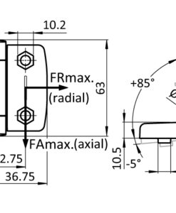 Alternative view of System Hinge 40 with Positioning Function