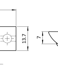 Alternative view of Roll-in T-slot Nut 13.7 x 7.0 mm with Spring Loaded Ball
