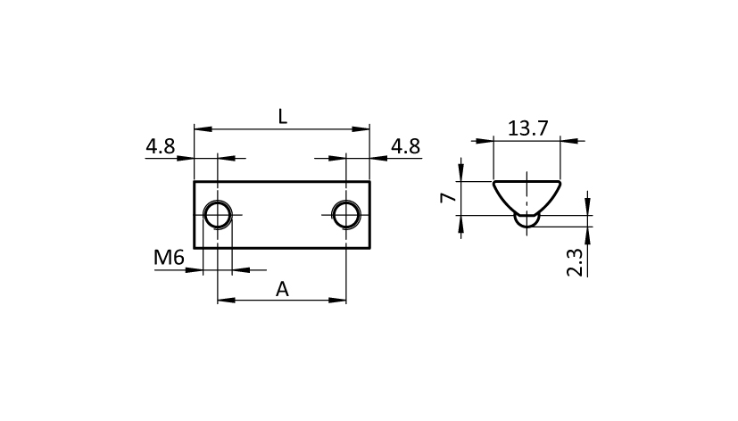 Roll-in Double T-slot Nut for Automatic Connector I. Slot 8 - immagine 2