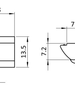 Alternative view of Roll-in T-slot Nut 13.5 x 7.2 mm short 17.8 mm with Spring Loaded Ball