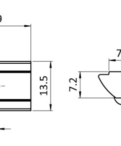 Alternative view of Roll-in T-slot Nut 13.5 x 7.2 mm short 19.0 mm with Spring Loaded Ball