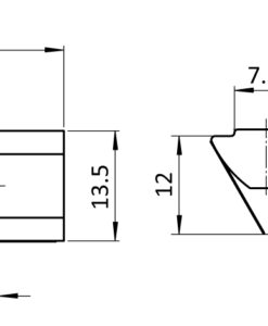 Alternative view of Roll-in T-slot Nut 13.5 x 7.2 mm with Spring Leaf