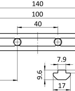 Alternative view of Connecting Strip 140 I. Slot 8 (Set)
