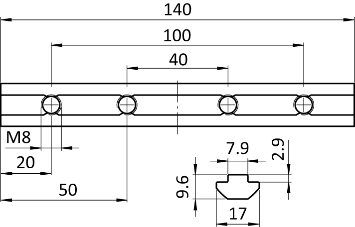 Connecting Strip 140 I. Slot 8 (Set) - immagine 2