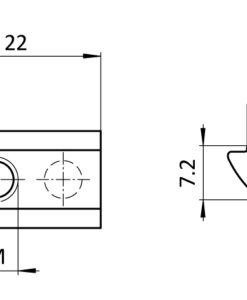 Alternative view of Roll-in T-slot Nut 12.9 x 7.2 mm with Spring Loaded Ball