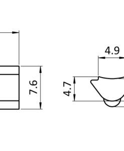 Alternative view of Roll-in T-slot Nut 7.6 x 4.3 mm with Spring Loaded Ball