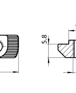 Alternative view of Hammer Nut Slot 10 with Turning Help
