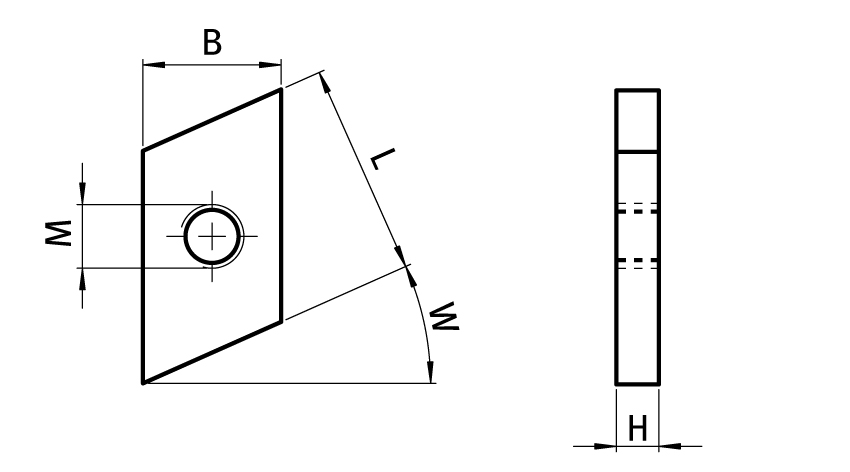 Rhombus Threaded Plate - immagine 2