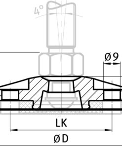Alternative view of Base SS BDH for Pivot Feet
