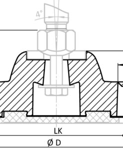 Alternative view of Base PA BDH for Heavy-duty Pivot Feet