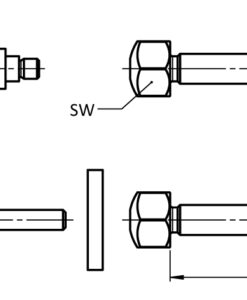Alternative view of Threaded Rod ST Metric for Pivot Feet