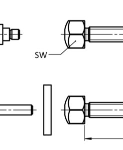 Alternative view of Threaded Rod ST UNC for Pivot Feet
