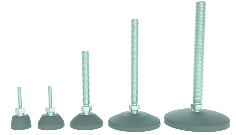Base PA for Swivel Feet. Ball Joint 15. Gray - immagine 3